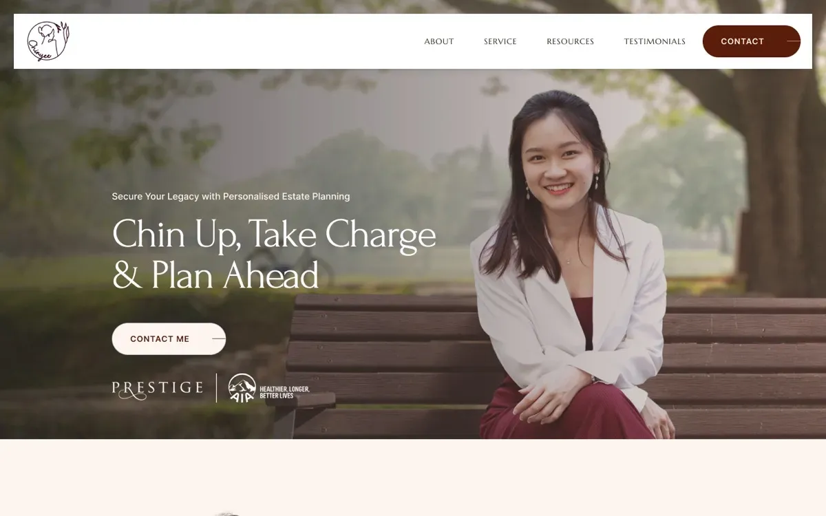 The Chin Yee website, built by Ditrapoint, shown on a laptop and a phone