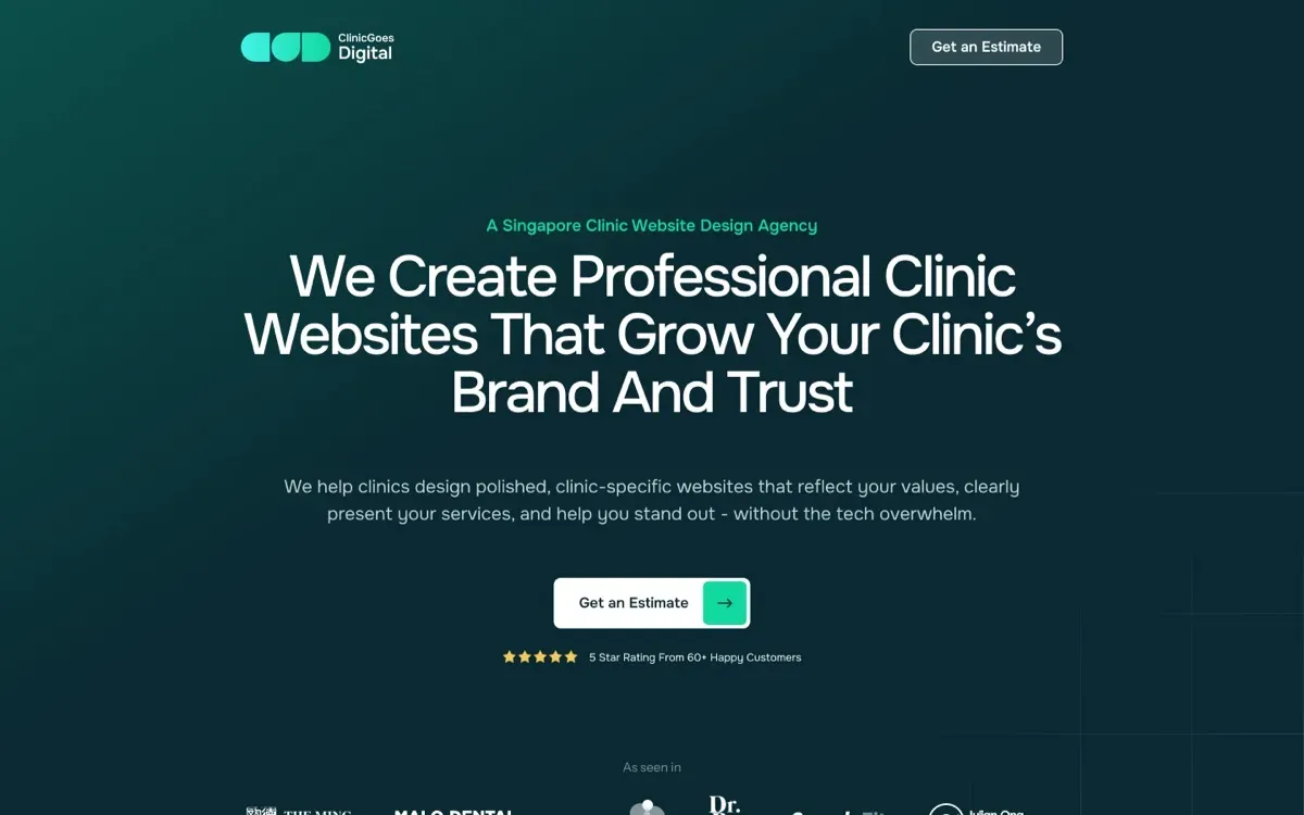 The Clinic Goes Digital website, built by Ditrapoint, shown on a laptop and a phone