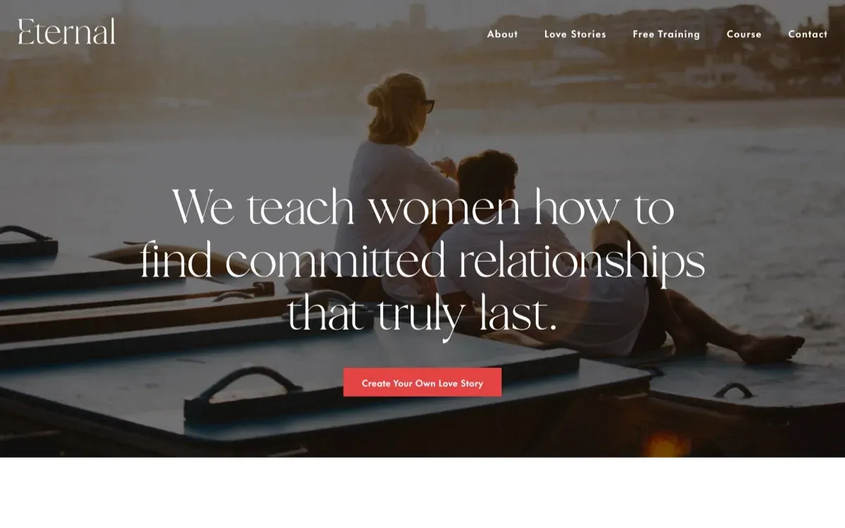 The Eternal website, built by Ditrapoint, shown on a laptop and a phone