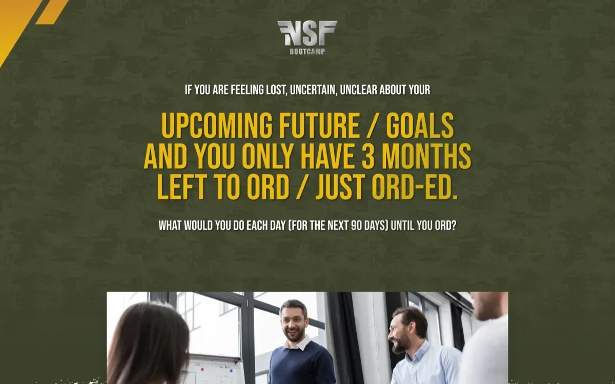 The NSF Bootcamp website, built by Ditrapoint, shown on a laptop and a phone
