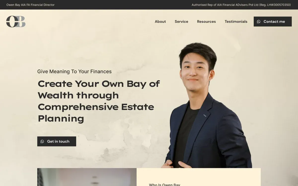 The Owen Bay website, built by Ditrapoint, shown on a laptop and a phone