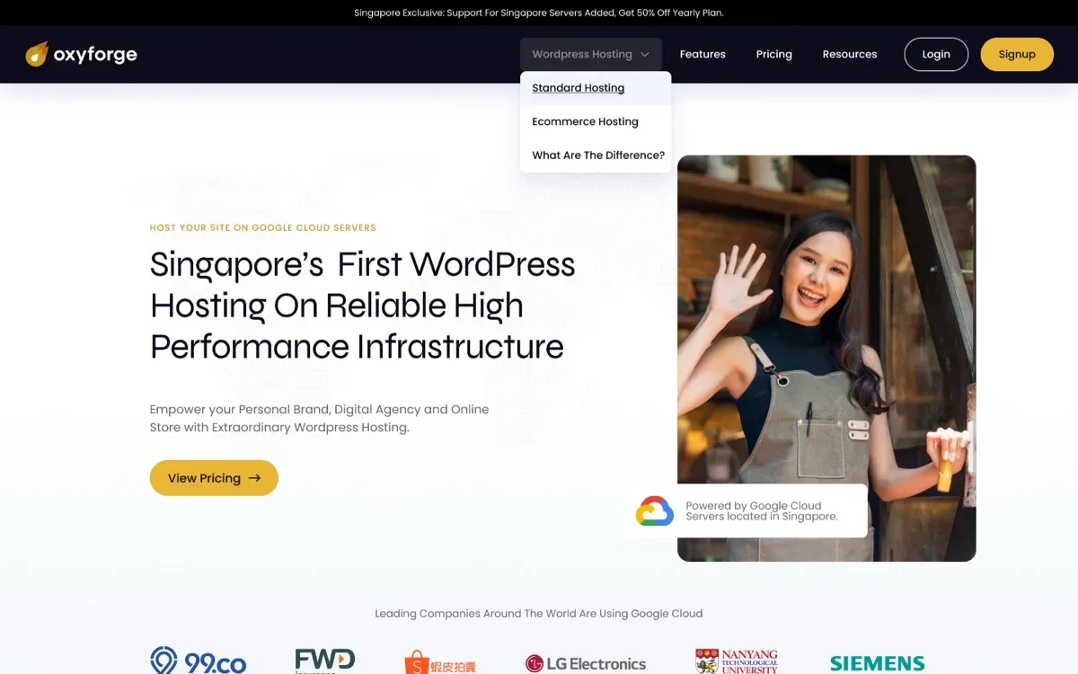 The Oxyforge website, built by Ditrapoint, shown on a laptop and a phone