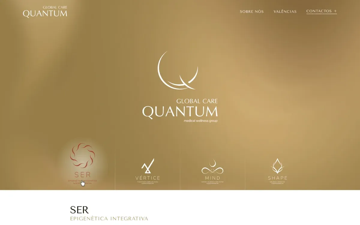 The Quantum Global Care website, built by Ditrapoint, shown on a laptop and a phone