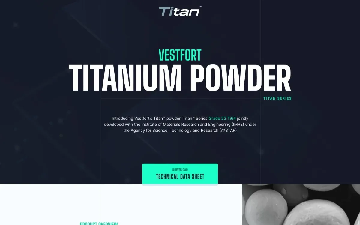 The Vestfort Titan website, built by Ditrapoint, shown on a laptop and a phone