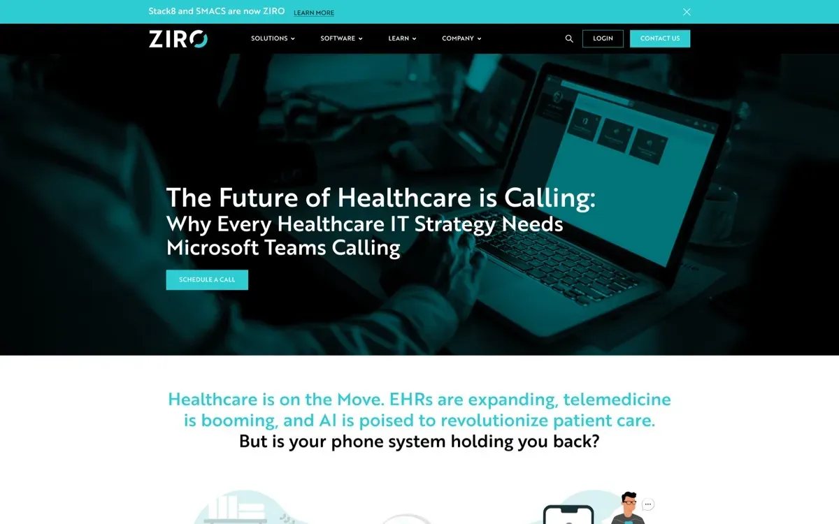 The Ziro website, built by Ditrapoint, shown on a laptop and a phone